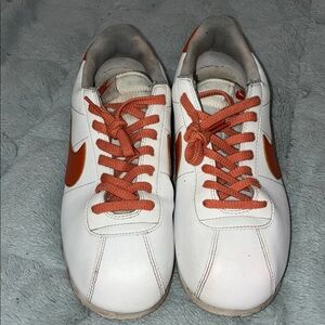 Nike Cortez Leather Sneakers White Campfire Orange Men’s Size 12